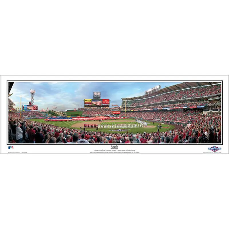 Los Angeles Angels "Opening Day" Angel Stadium Panoramic Poster Print - Everlasting 2015