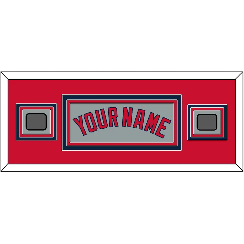 Boston Name & Two World Series Champions Patches - Road Gray - Triple Mat 5