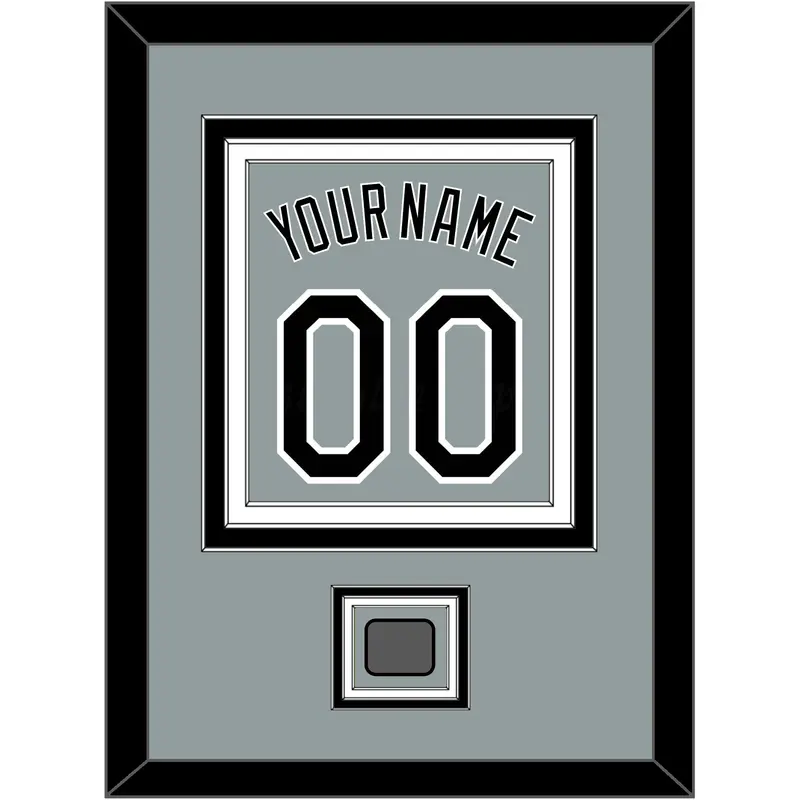 Chicago Name, Number & 2005 World Series Champions Patch - Road Gray - Triple Mat 2