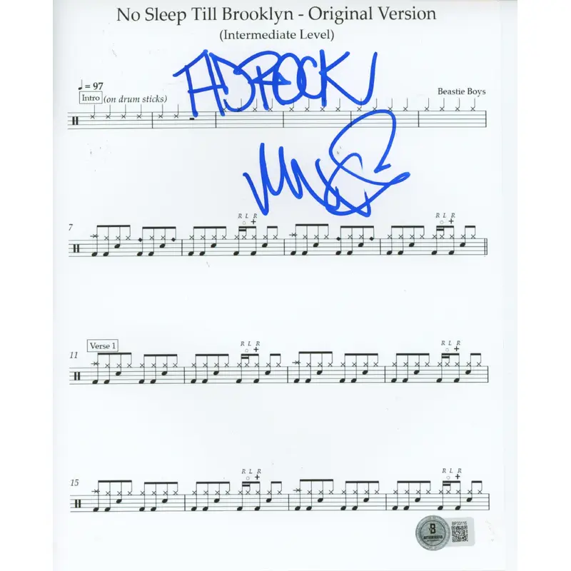"Adrock" & "Mike D" The Beastie Boys Authentic Signed 8x10 Photo BAS #BP33116
