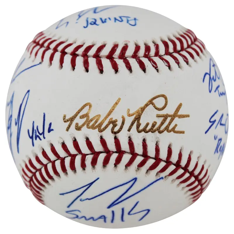 Sandlot (6) Guiry, Leopardi, +4 Signed Babe Ruth Baseball w/ Character Names BAS