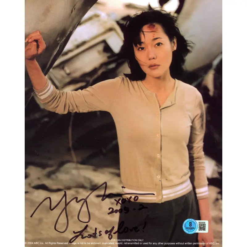 Yunjin Kim Lost  "Lots Of Love!" Signed 8x10 Vertical Photo BAS #BS29209