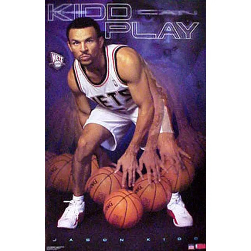 Jason Kidd "Freestyle" New Jersey Nets NBA Action Poster - Starline 2001