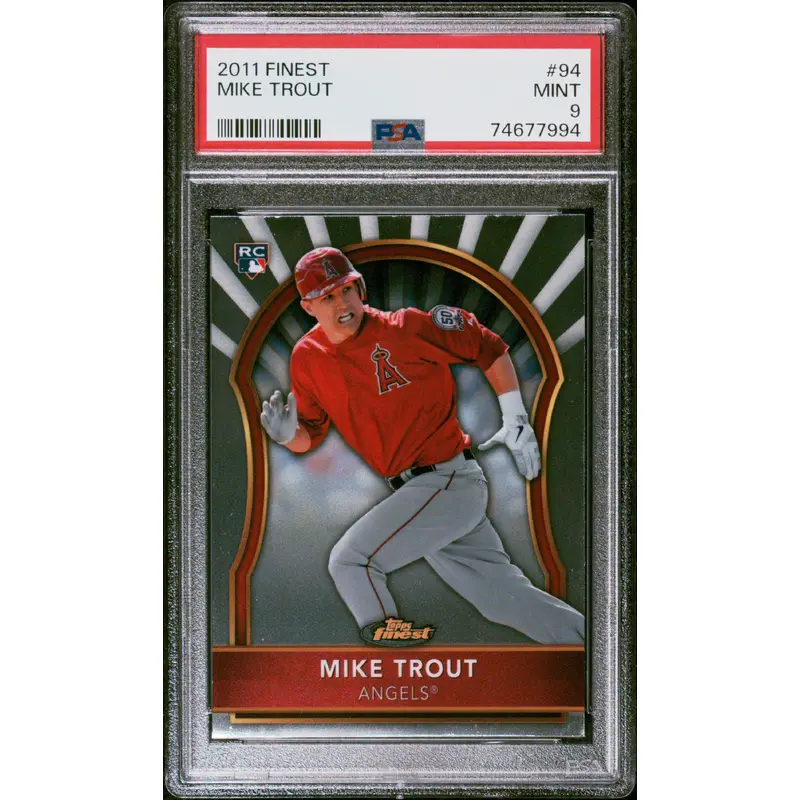 Mike Trout 2011 Topps Finest #94 PSA 9 Mint 7994