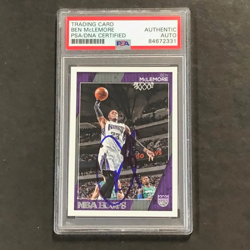 2016-17 NBA Hoops #199 Ben McLemore Signed Card AUTO PSA Slabbed Kings