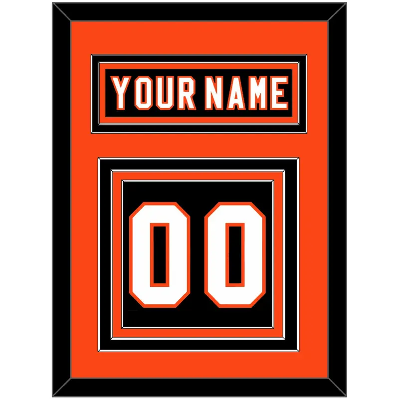 Philadelphia Nameplate & Number (Back) - Home Black (2007-2010) - Triple Mat 3