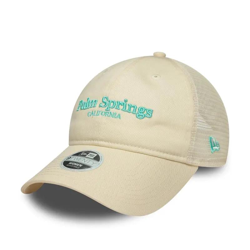 Womens New Era City Cream 9TWENTY Trucker Adjustable Cap