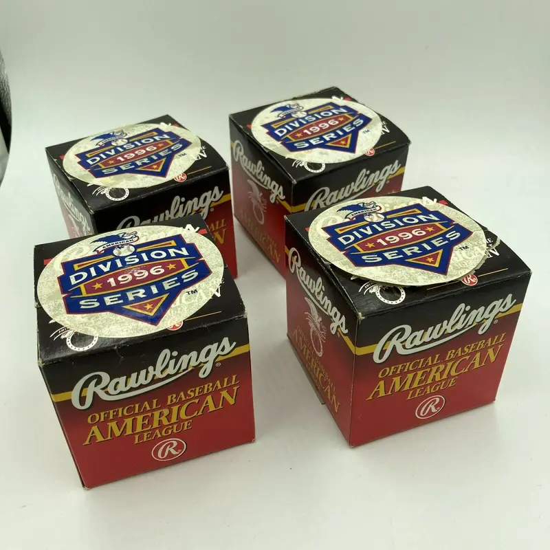 Lot Of 4 New Rawlings 1996 ALDS Division Series Playoffs Baseballs Yankees