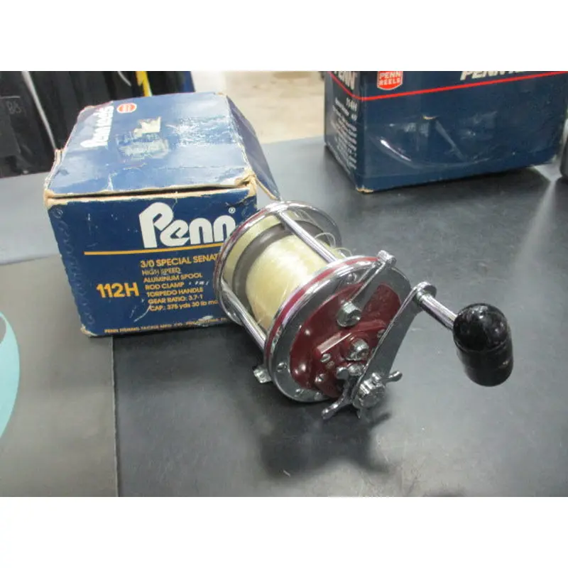 Used PENN 112H 3/0 FISHING REEL With Box