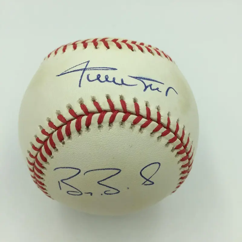 Willie Mays Barry Bonds Bobby Bonds Andre Dawson 30/30 Signed Baseball JSA COA
