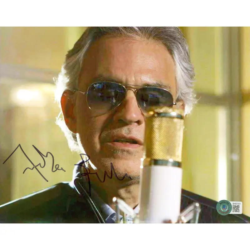 Andrea Bocelli Authentic Signed 8x10 Photo Autographed BAS #BH027531