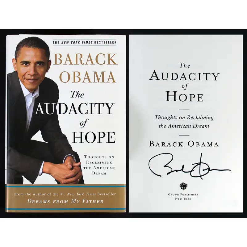 Barack Obama Signed The Audacity Of Hope 1st Edition Hard Cover Book BAS #A68306