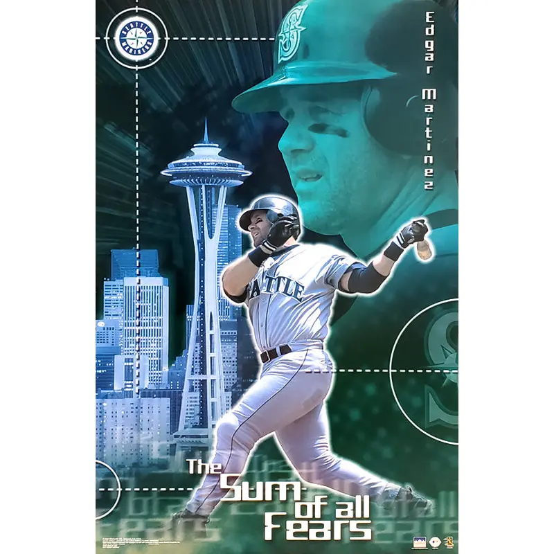 Edgar Martinez "Sum of all Fears" Seattle Mariners Poster - Starline 2002