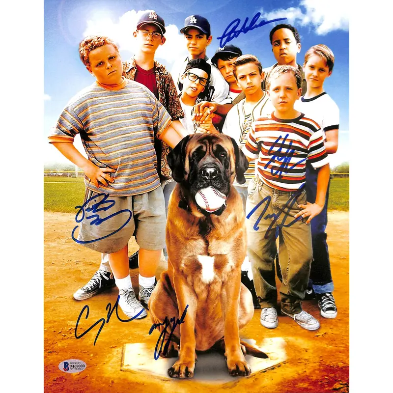 The Sandlot (6) Guiry, Leopardi, Adams +3 Signed 11x14 Photo BAS Witnessed 1
