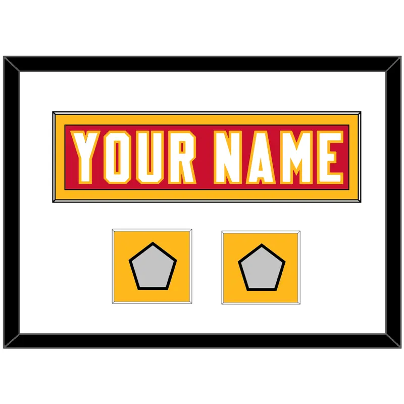 Kansas City Nameplate & 2X Super Bowl Champions Patches - Home Red - Single Mat 1