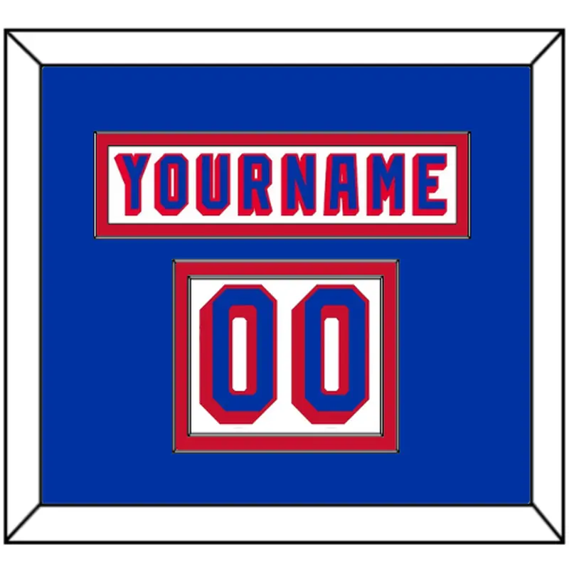 New York Nameplate & Number (Shoulder) - Home White (1978-1990) - Double Mat 2