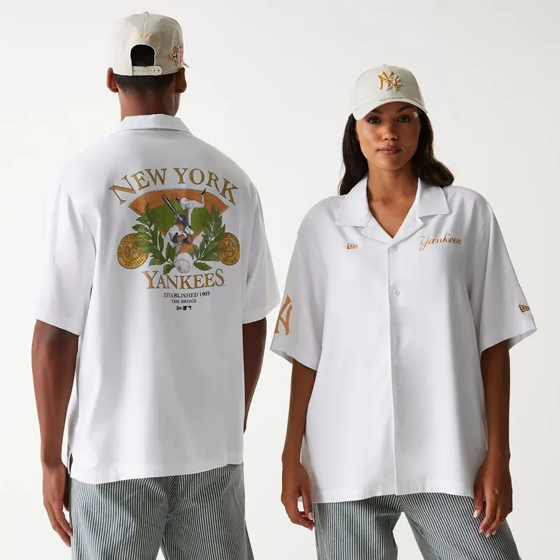 New York Yankees MLB Graphic White Revere Short Sleeve Shirt