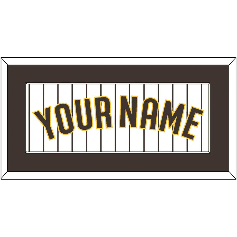 San Diego Name - Home White Pinstripes - Single Mat 1
