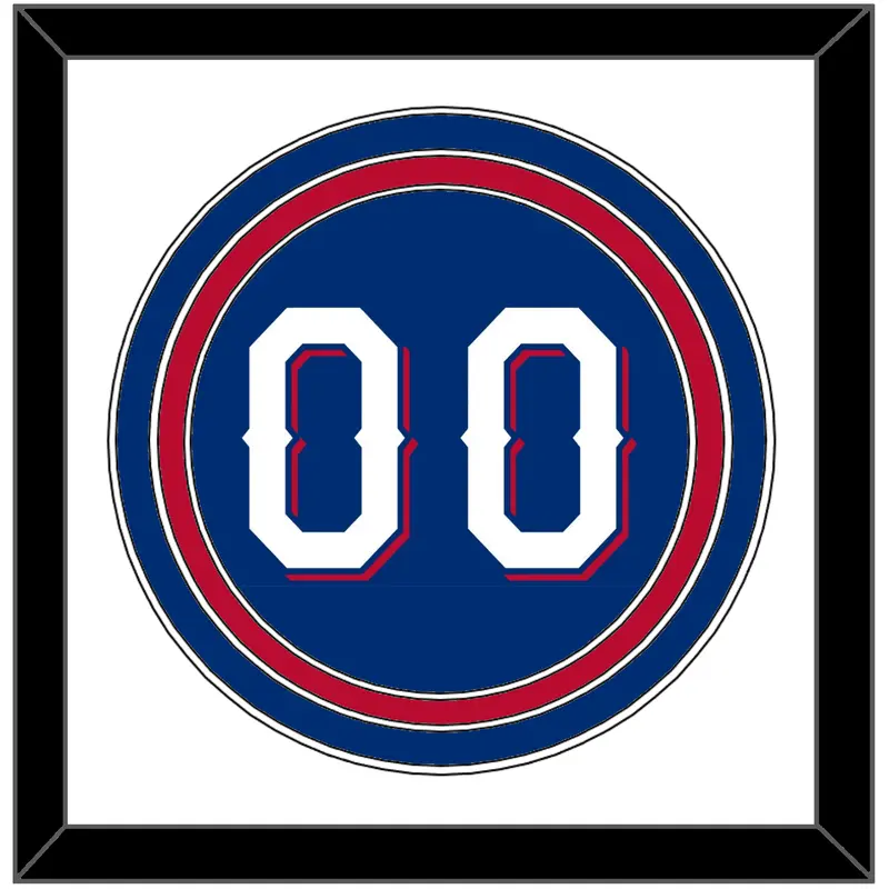 Texas Number - Alternate Blue (2016-2019) - Triple Mat 1