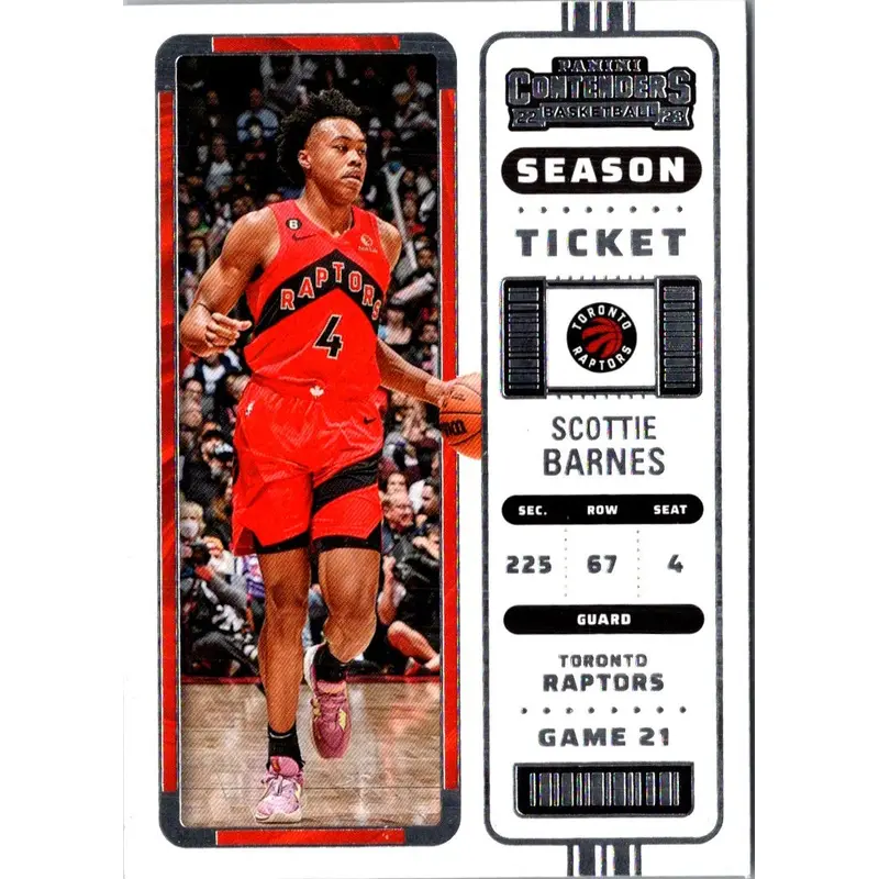2022 Panini Contenders Game Ticket Red Scottie Barnes #12