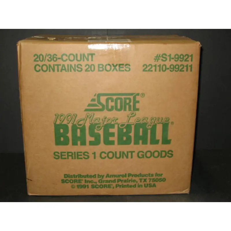 1991 Score Baseball Series 1 Case (20 Box)