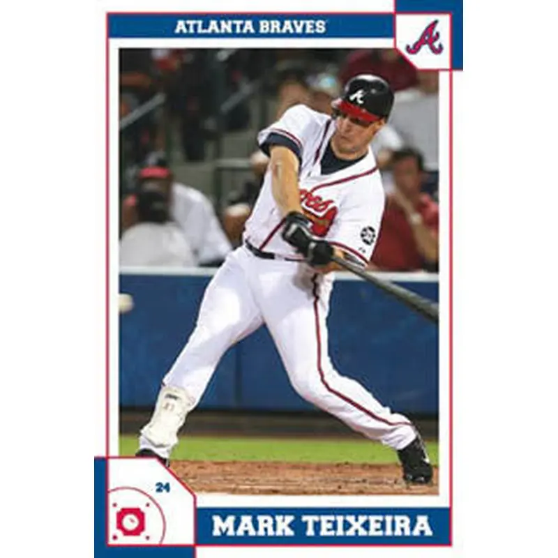 Mark Teixeira "Slugger" Atlanta Braves MLB Baseball Action Poster - Costacos 2008