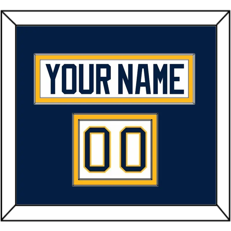 Buffalo Nameplate & Number (Shoulder) - Road White (2010-2020) - Double Mat 2