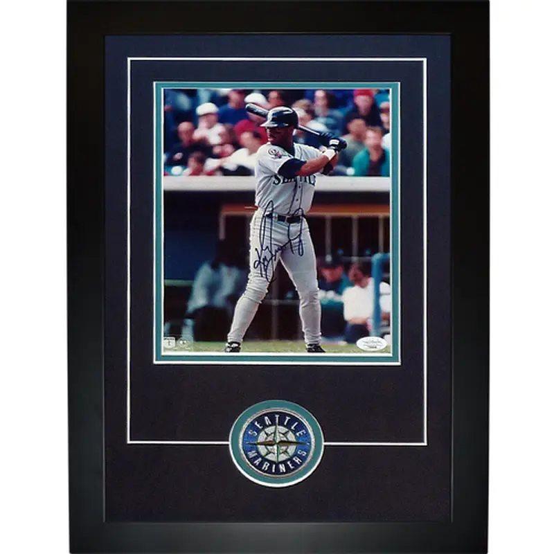 Ken Griffey Jr Autographed Seattle Mariners Deluxe Framed 8x10 Photo - JSA