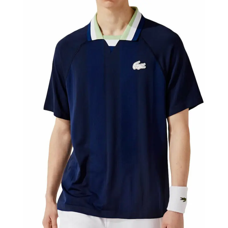 LACOSTE MENS BLUE LACOSTE POLO DH6441 CR6