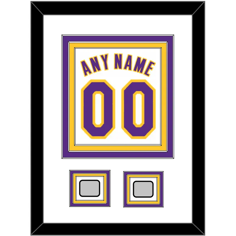 Los Angeles Name & Number With 2 Finals Patches - Alternate White (2002-2018) - Triple Mat 1