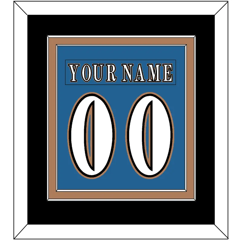 Washington Nameplate & Number (Back) Combined - Road Blue (1995-2000) - Double Mat 3