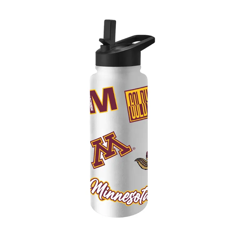 Minnesota 34oz White Dreamweave Quencher Bottle