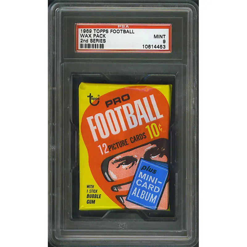 1969 Topps Football Unopened 2nd Series Wax Pack PSA 9