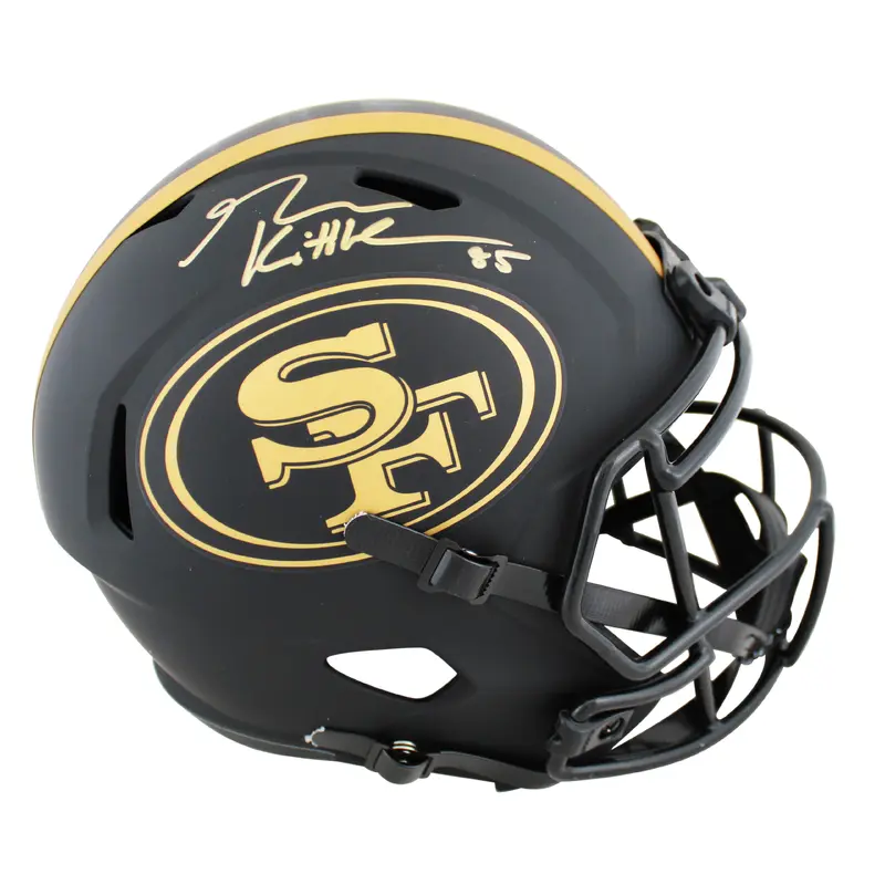 49ers George Kittle Signed Eclipse Full Size Speed Rep Helmet BAS Witnessed