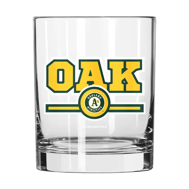 Athletics 14oz Letterman Rocks Glass