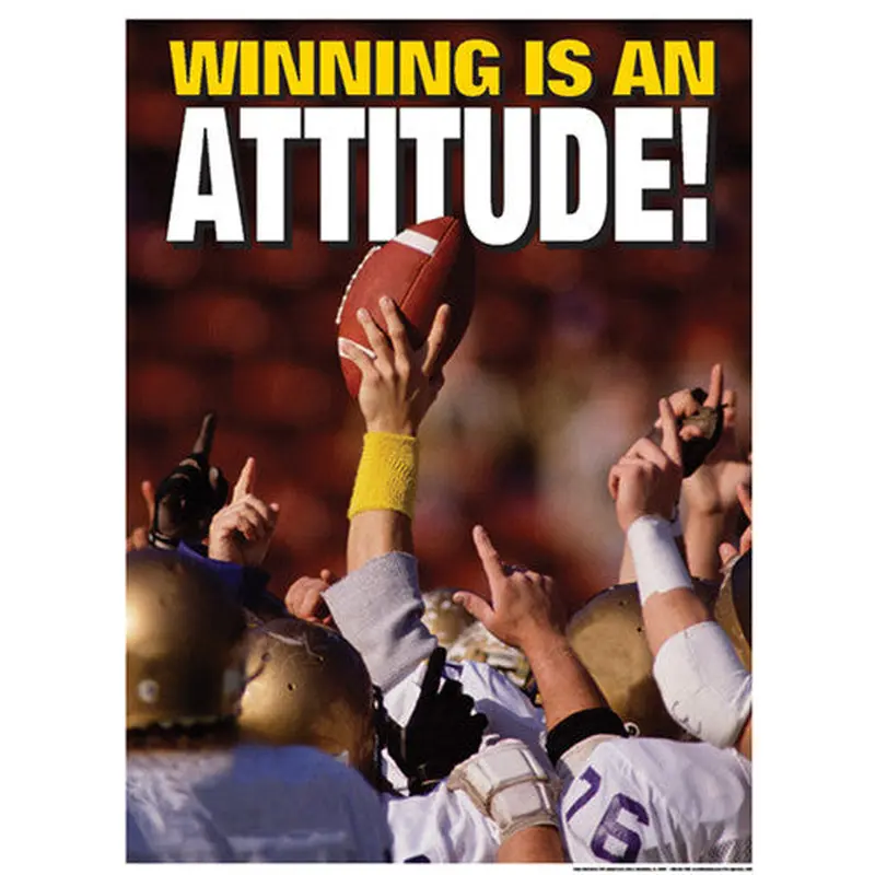 High School Football "Winning is an Attitude" Motivational Poster - Fitnus