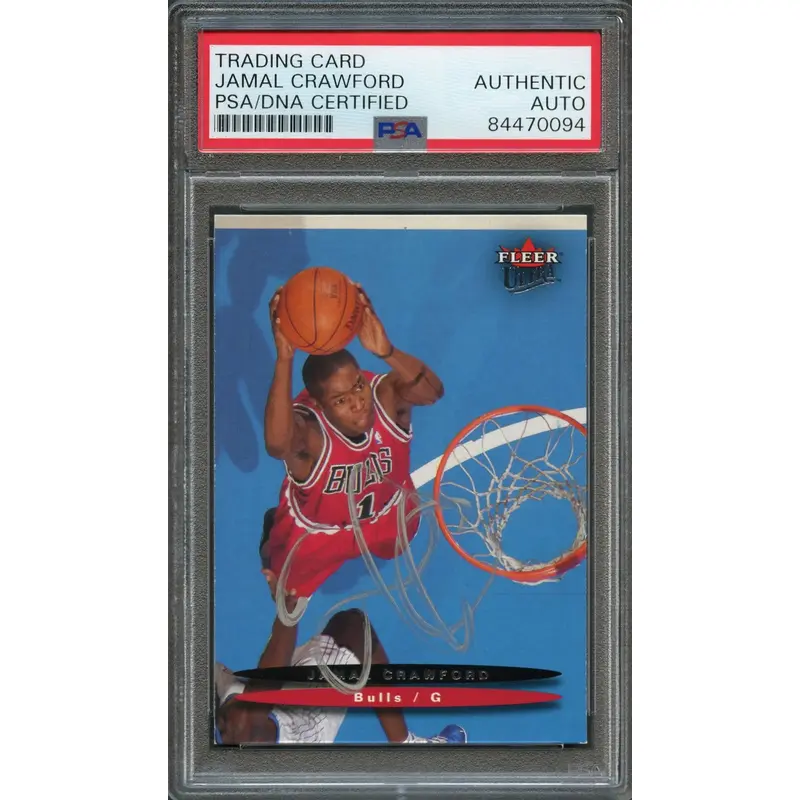 2003-04 Fleer Ultra #74 Jamal Crawford Signed Card AUTO PSA Slabbed Bulls