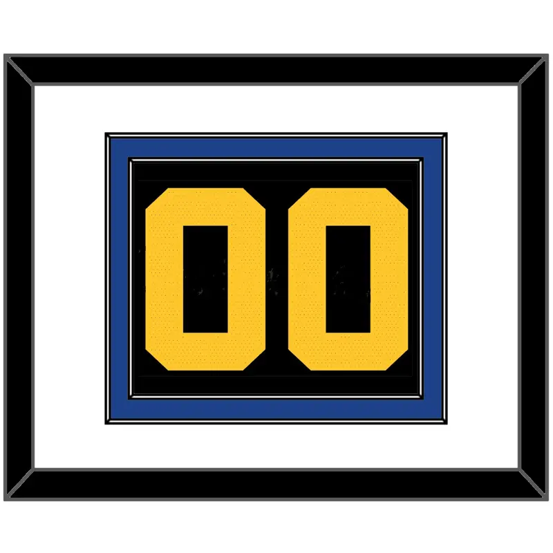 Golden State Number - Black City (2021-2022) - Double Mat 1