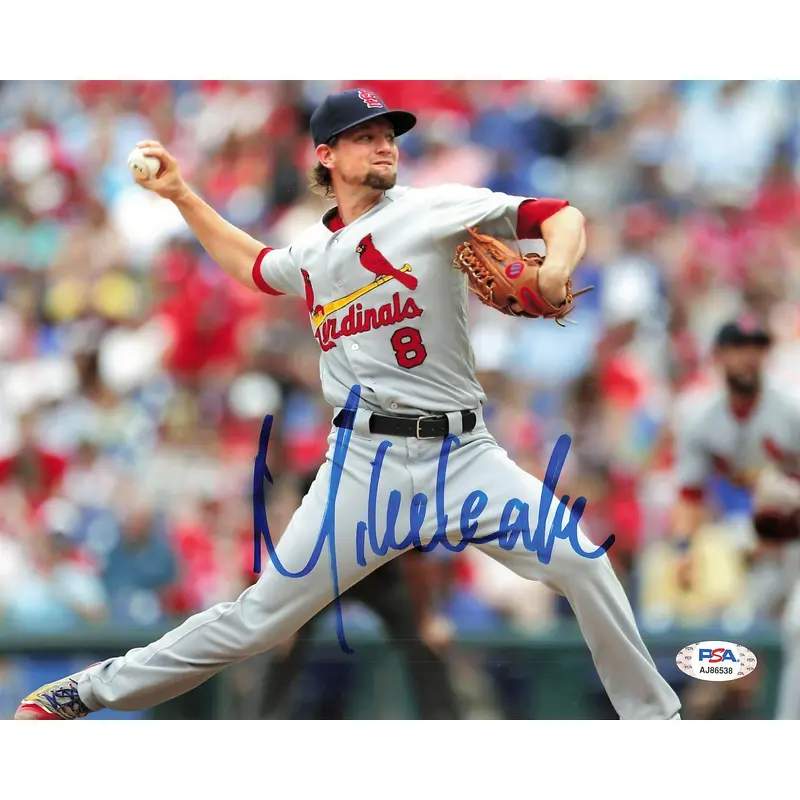 MIKE LEAKE signed 8x10 photo PSA/DNA St. Louis Cardinals Autographed
