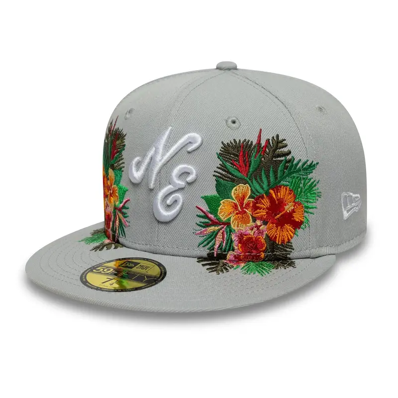 New Era Flower Grey 59FIFTY Fitted Cap