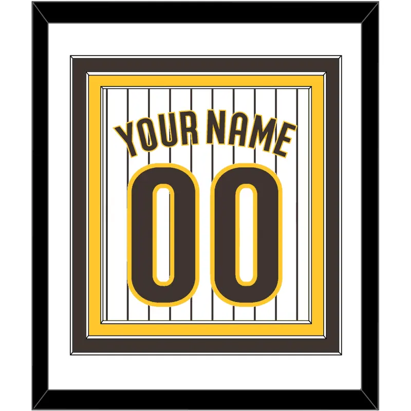 San Diego Name & Number - Home White Pinstripes - Triple Mat 1