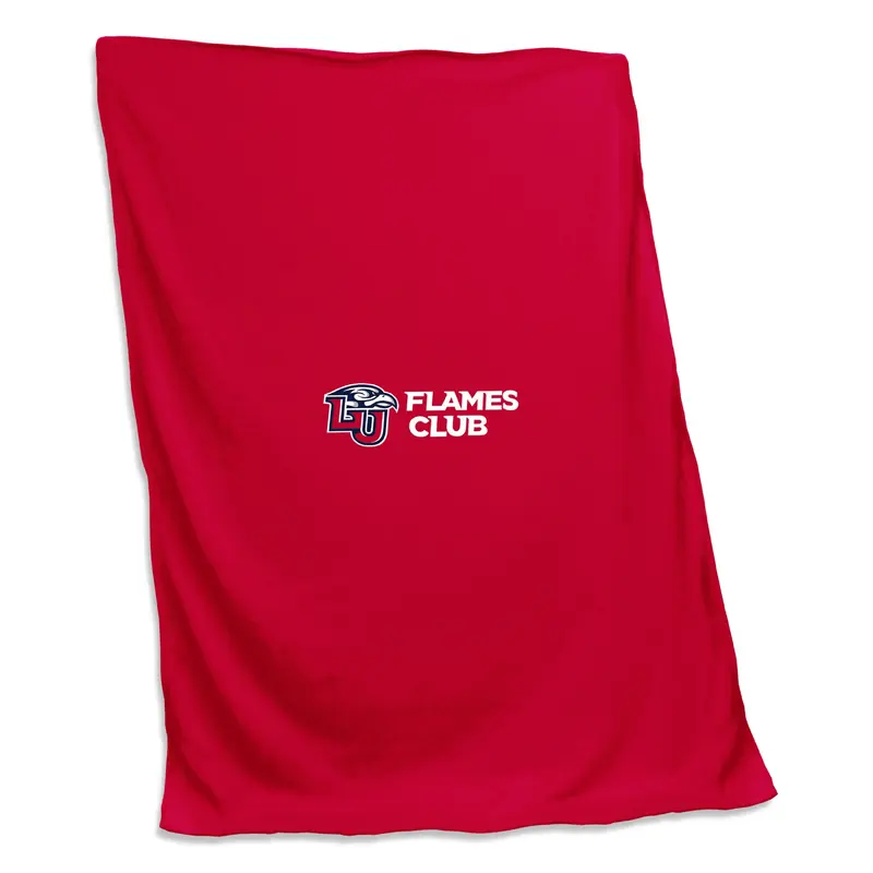 Liberty Univ Flames Club Red Sweatshirt Blanket (Screened)