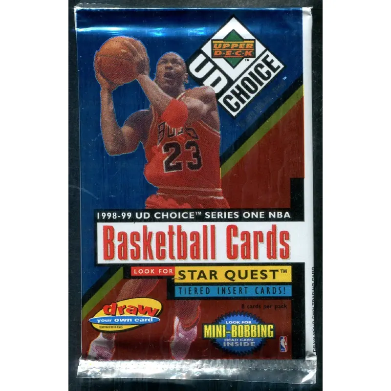 1998/99 Upper Deck Choice Basketball Unopened Series 1 Pack (Retail) (8)