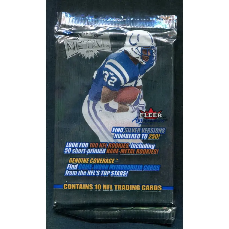 2000 Fleer Metal Football Unopened Pack (Hobby)
