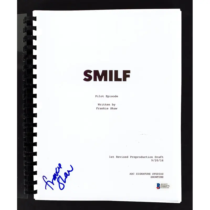 Frankie Shaw Authentic Signed SMILF Pilot Episode Tv Script BAS #D46875