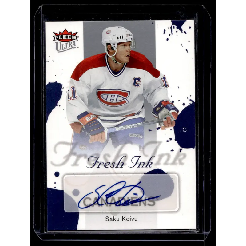 2005-06 Fleer Ultra - Fresh Ink - Saku Koivu #FI-SK