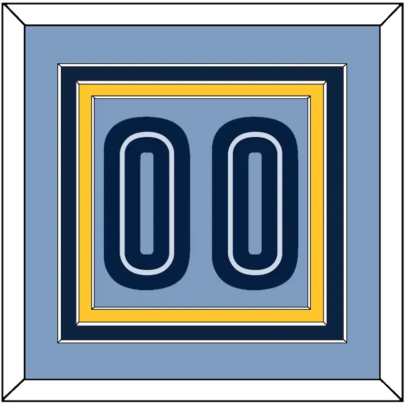 Memphis Number - Alternate Light Blue (2009-2010) - Triple Mat 3