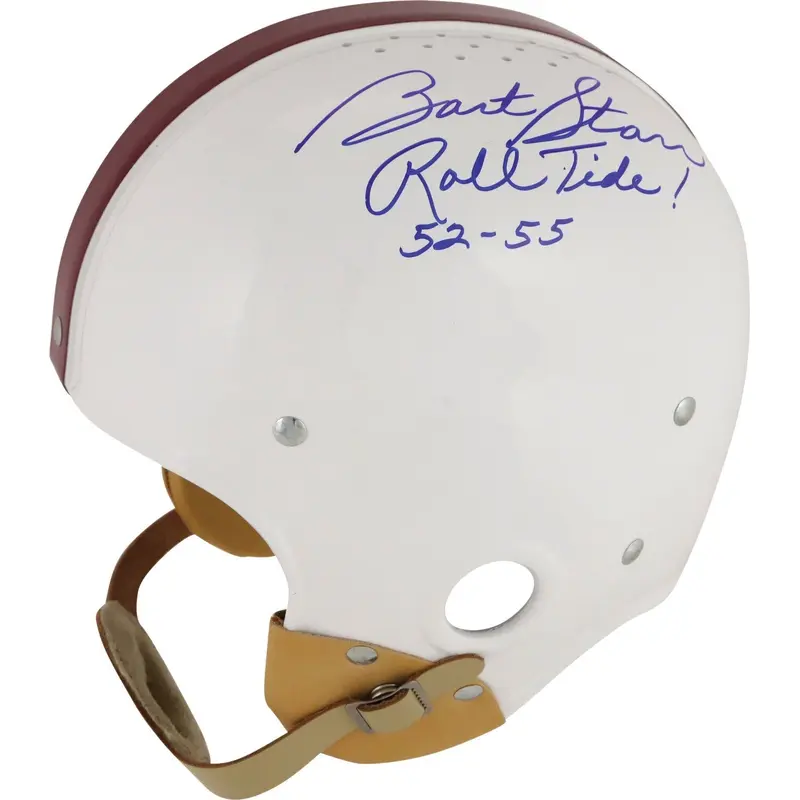Bart Starr Alabama "Roll Tide! 52-55" Signed Full Size Authentic Helmet PSA DNA