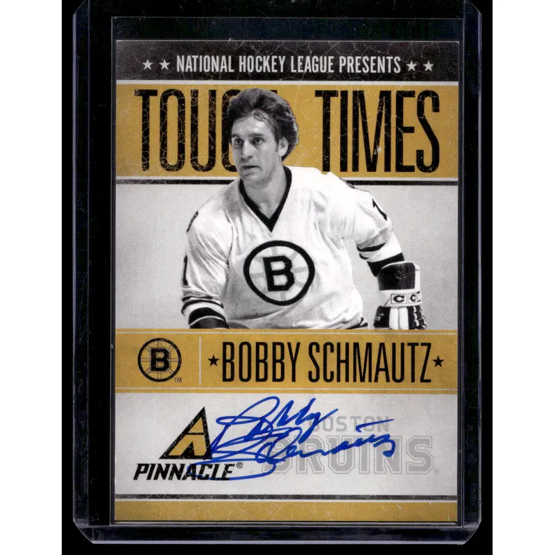 2010-11 Panini Pinnacle - Tough Times Autographs - Bobby Schmautz #BS /250