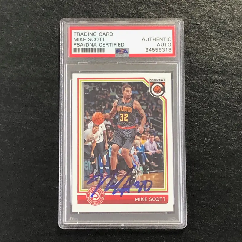 2016-17 Panini Complete #105 Mike Scott Signed Card Auto PSA Slabbed Hawks